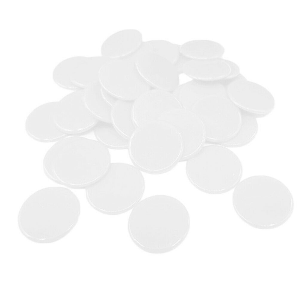 100pcs Poker Chips Solid Color Game Currency Family Games Accessory white