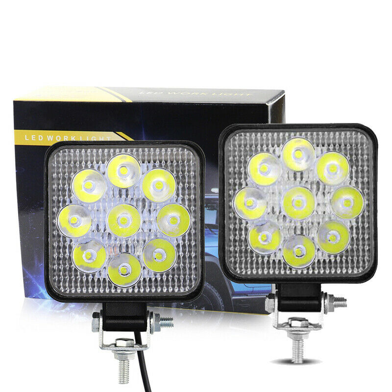 2PCS 9LED Car SUV Work Lights Spot Flood LED Light Bar Reverse Daytime Running