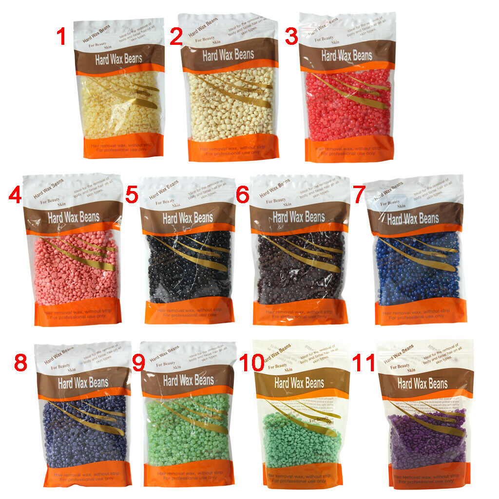 100g Hard Wax Beans Painless Hair Removal Arm Bikini Body Waxing + Spatulas