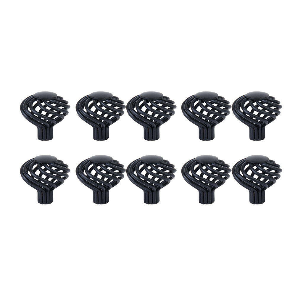 Pack of 10, Small Wire Swirl Design Kitchen Cabinet Hardware Knob, Dia 1.3inch