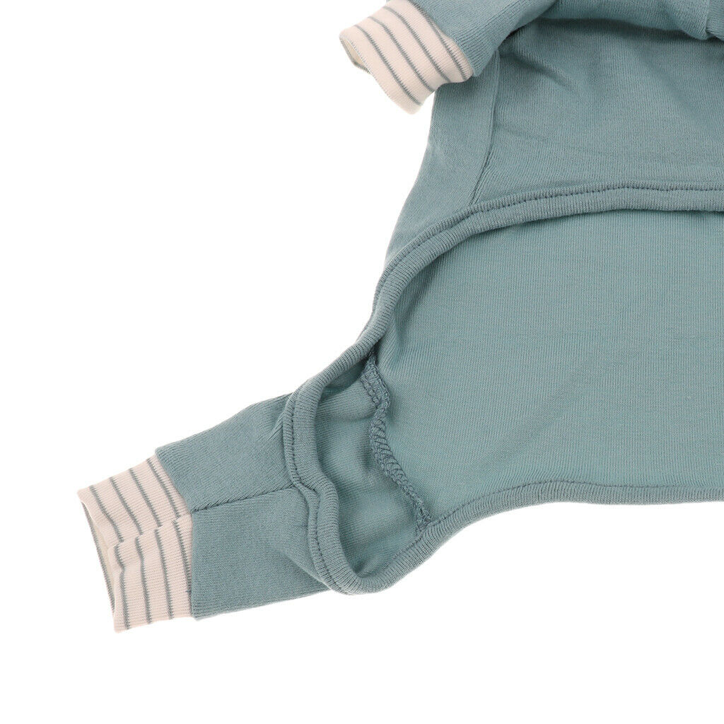 Pet Clothes Warm Autumn Winter Solid Color Cat Dog Bottoming Shirt S Blue