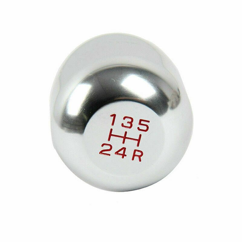 Car 5-Speed Manual Gear Shifter Shift Knob Lever Round Aluminum Transmission