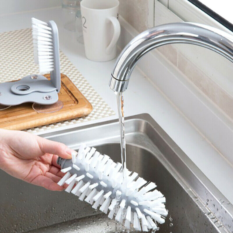 Creative Glass Cleaning Brush Bottles Cleaner Kitchen Dish Washing Roller BruDD