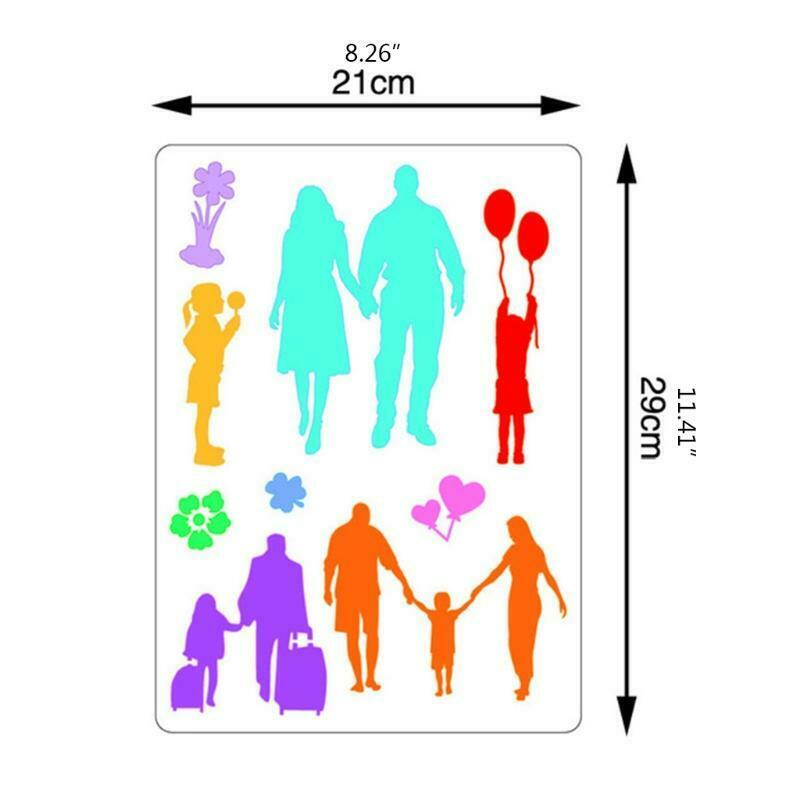 9Pcs Stencils for Card-making Create Rich Styles Suitable for Multiple Scenes