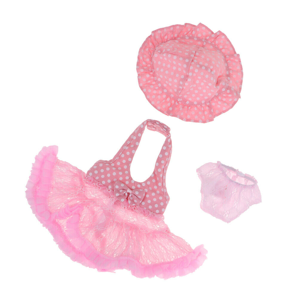 Cute V-neck Ballet Skirt & Hat Suit for 18inch Accessory Pink