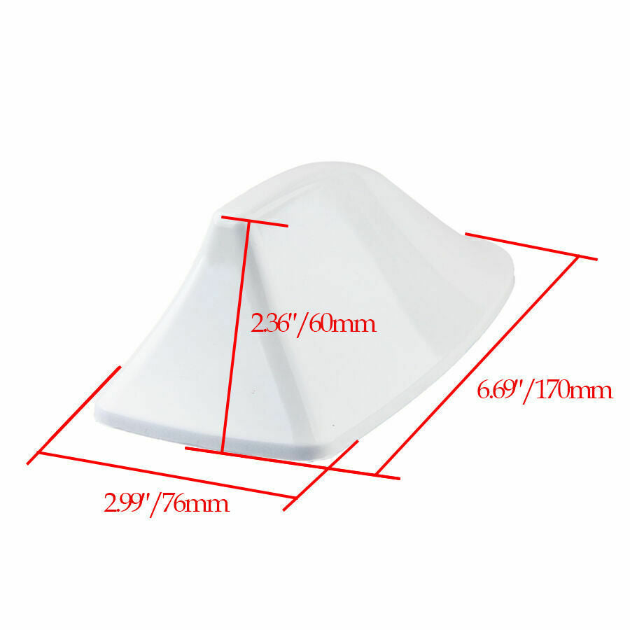 White Universal Auto Car Shark Fin Top Roof Antenna  Decorative Aerial For VW