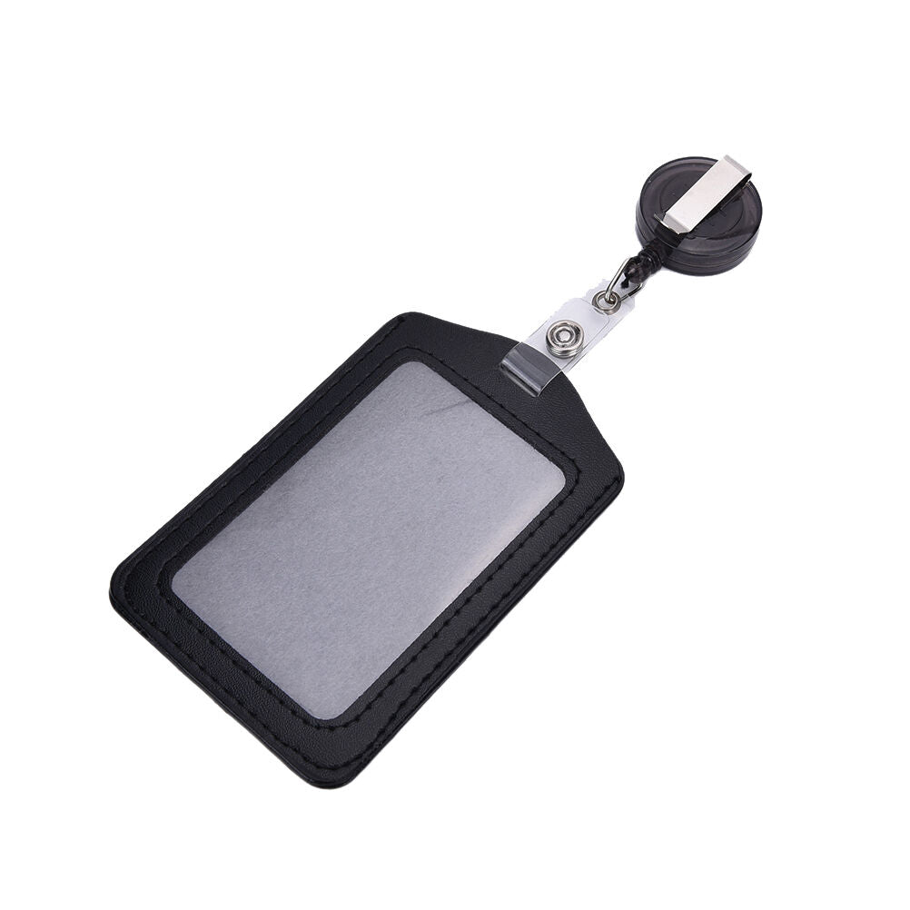 Bank Credit Card Holders PU Card ID  Holders Identity Badge Retractable Reel  Lt