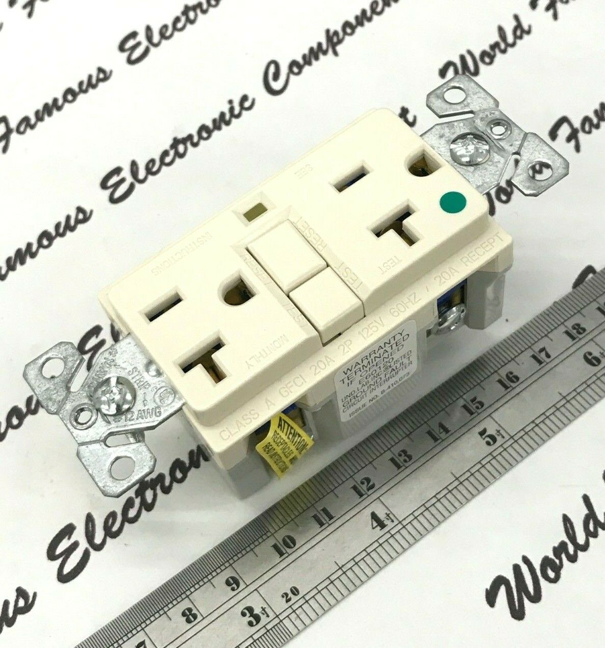 1pcs-COOPER WIRING XHGF20LA Hospital Grade GFCI Receptacle NEMA 5-20R 20A/125V