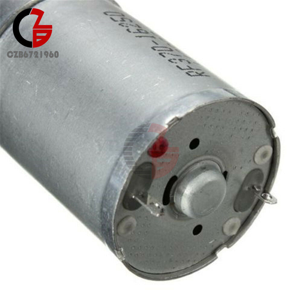 Micro Speed Reduction Gear Motor Electric 12V DC 60RPM Powerful Torque 25mm Dia