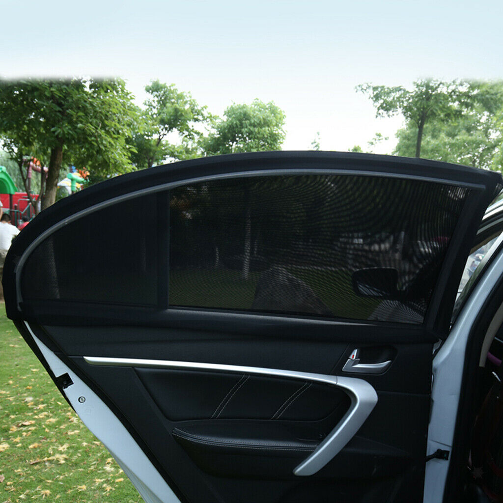 2Pcs Car UV Protection Sun Shade Cover Shield Curtains For Rear Side Window