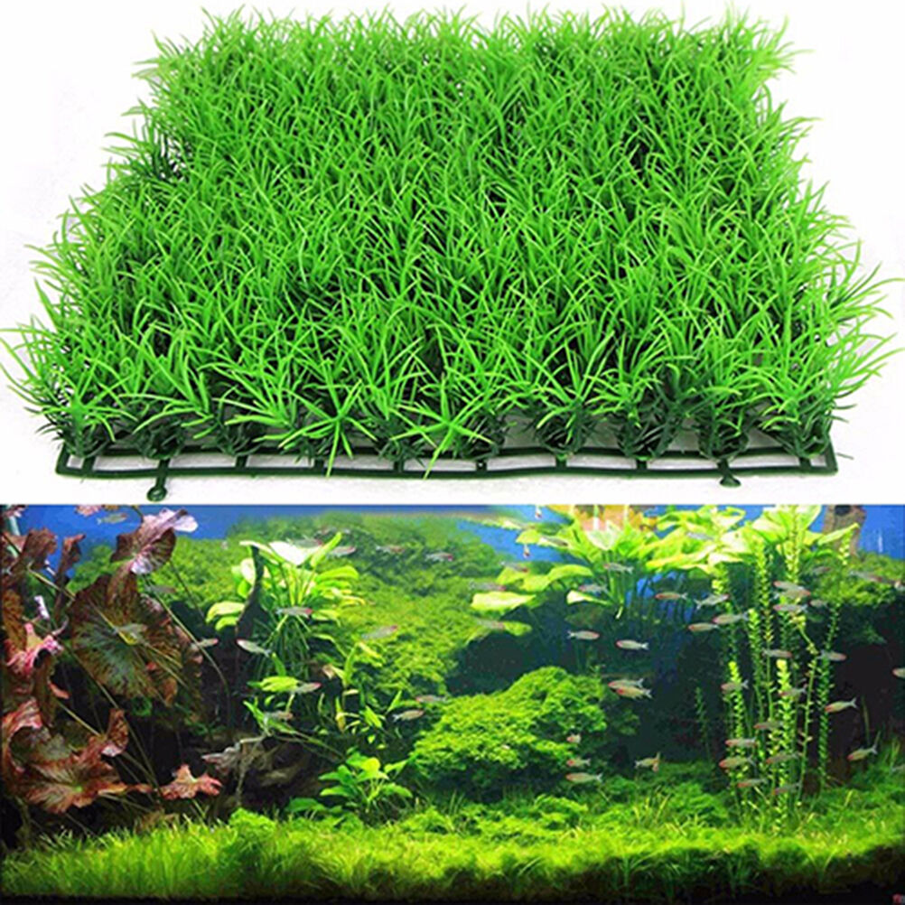 Artificial Water Aquatic Green Grass Plant Lawn Aquarium Fish Tank Landsca.l8