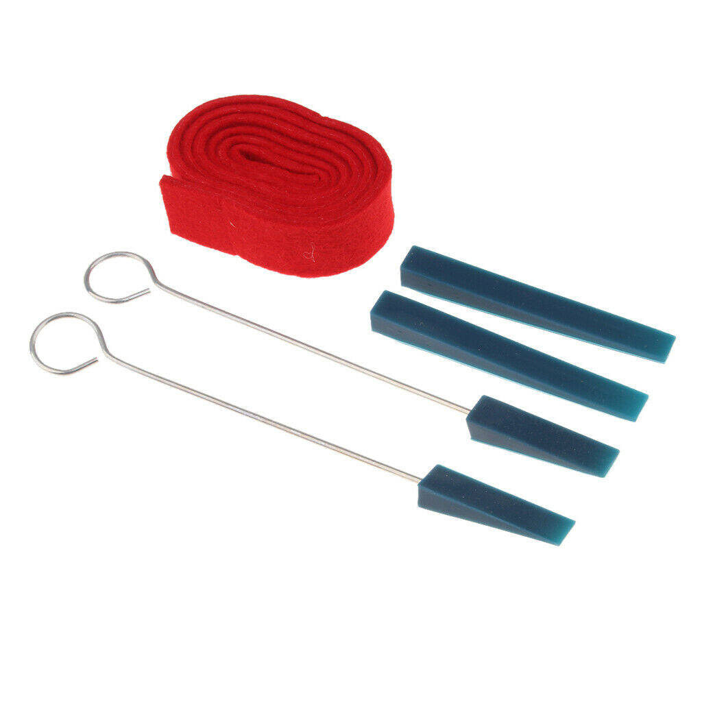 5 Pieces Piano Tuning Tools Kit Mute DIY Set For Piano Repair Fixing Parts