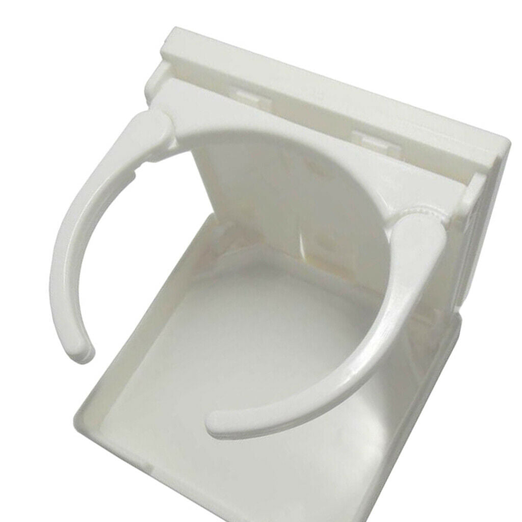 Adjustable Folding White Nylon Drink Cup Holder for Boat Car Marine Rv