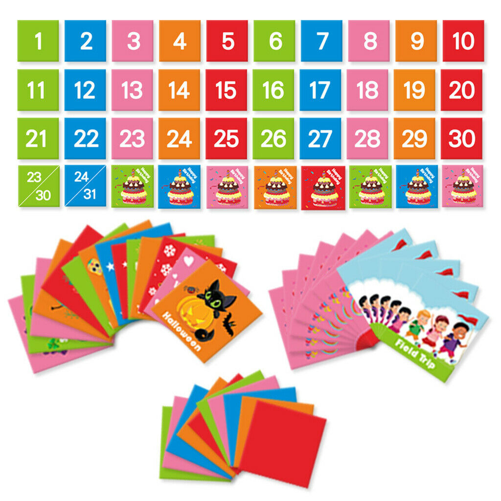 Homeschool Learning Calendar Pocket Chart Day Week Monthly Pocket Chart for Kids