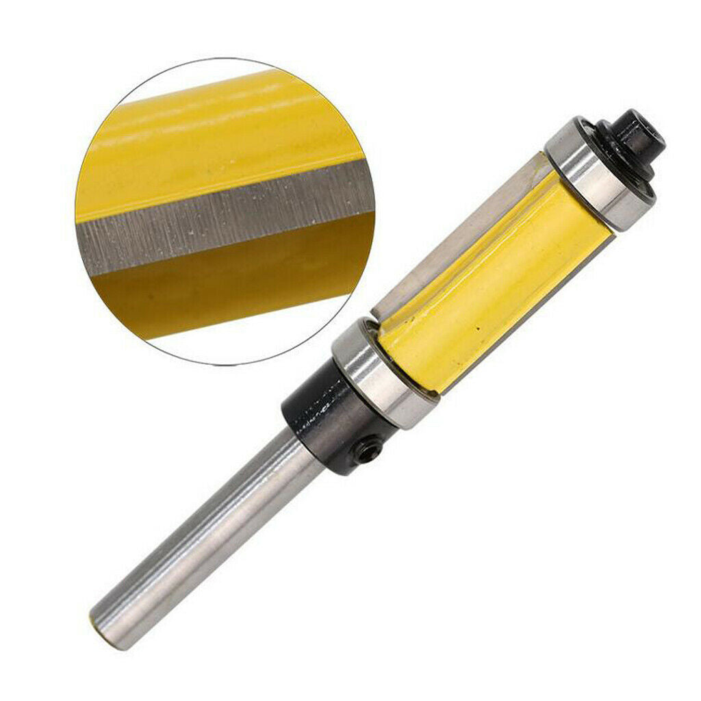 2pcs 1/4 '' Bearing Top And Bottom Bearing Flush Trim Router Bit