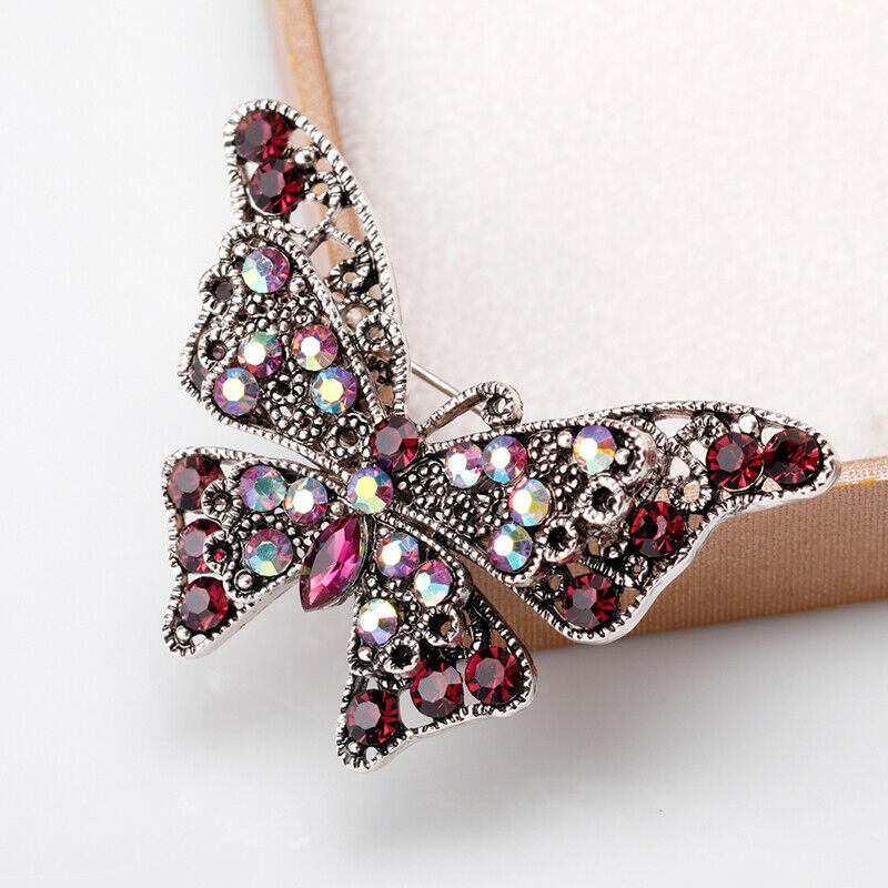 Crystal Brooch Pins Dragonfly Butterfly Brooches Jewelry Wedding Party Gi.l8