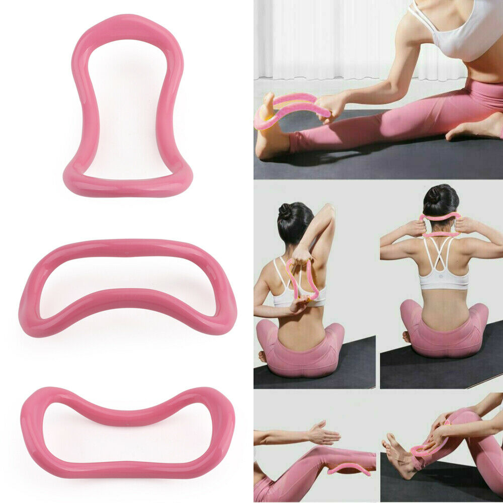 2x Yoga Circle Stretch Resistance Ring Pilates Bodybuilding Fitness Workout CA