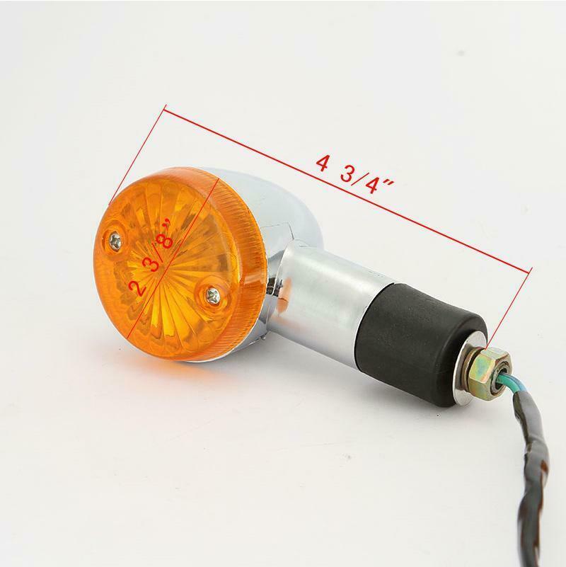 2x CHROME AMBER TURN Signals Lights for Kawasaki Vulcan VN 500 750 800 900 1600
