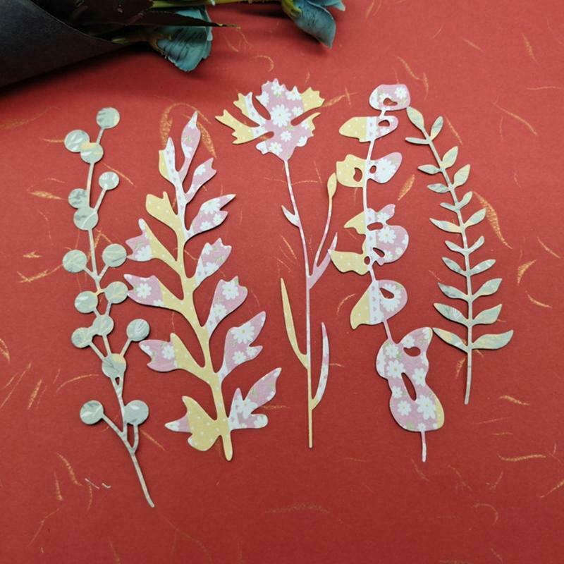 Plants Metal Cutting Dies Stencil DIY Scrapbook Album Paper Card Template Mold