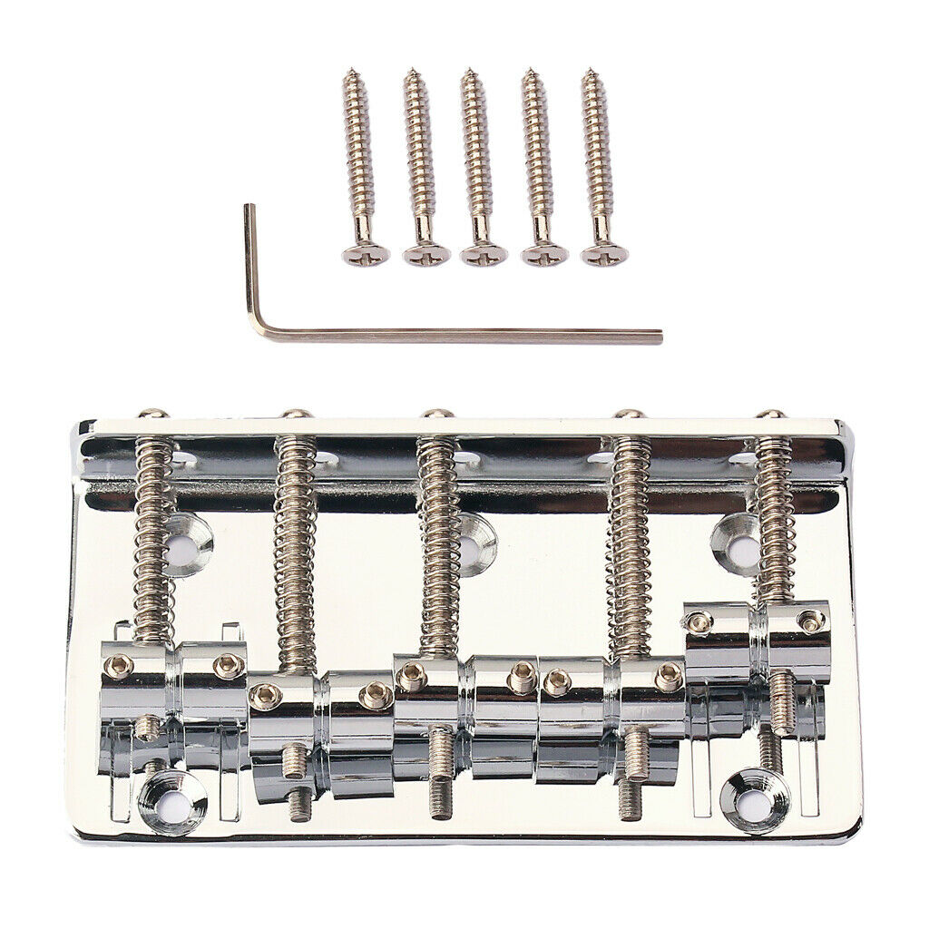 5 String Bass Bridge Screw Wrench Bass Instrument Replacement Accessory, Sliver