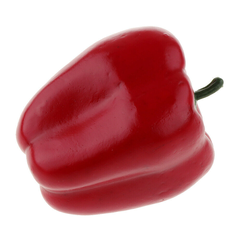Realistic Artificial Plastic Vegetables Decorative Food Bell Pepper Red