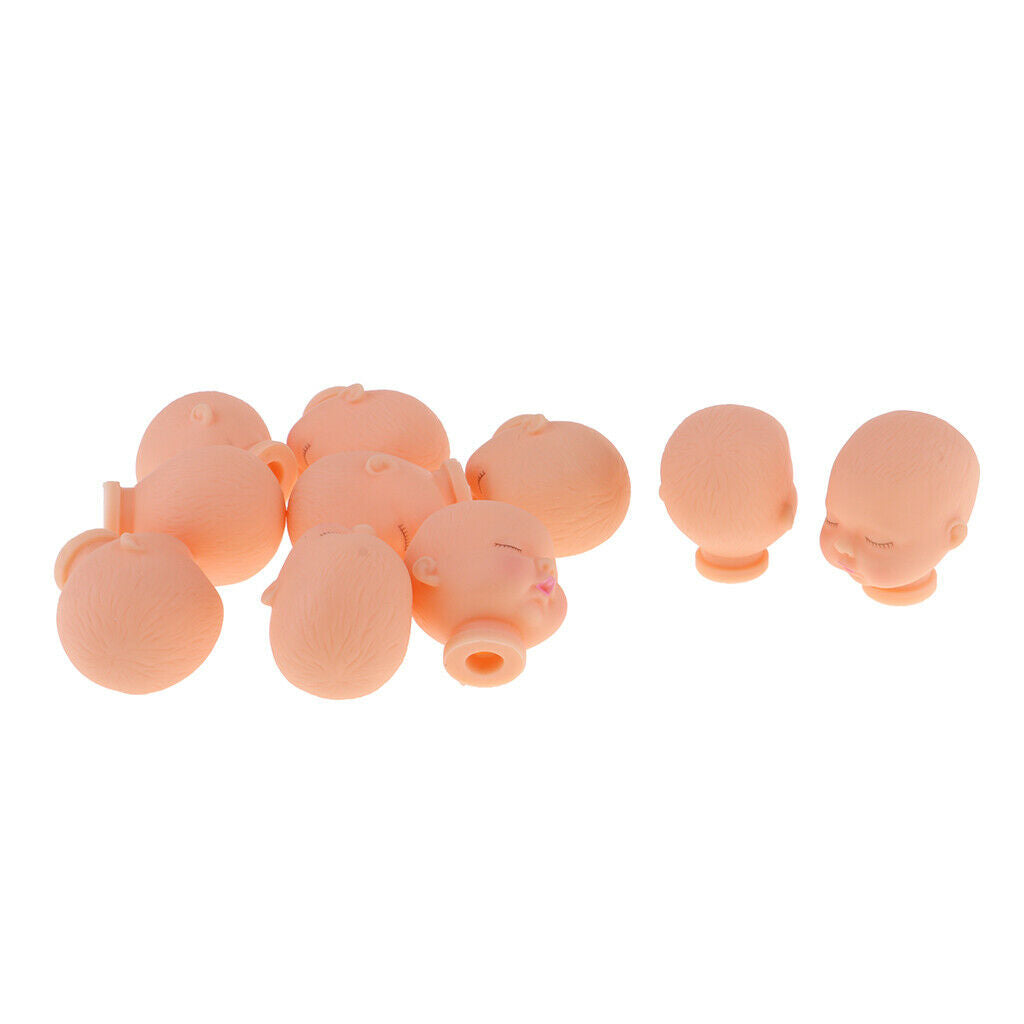 40 lot Cute Sleeping Baby Bald Head Sculpt Accs Custom Parts Simulation