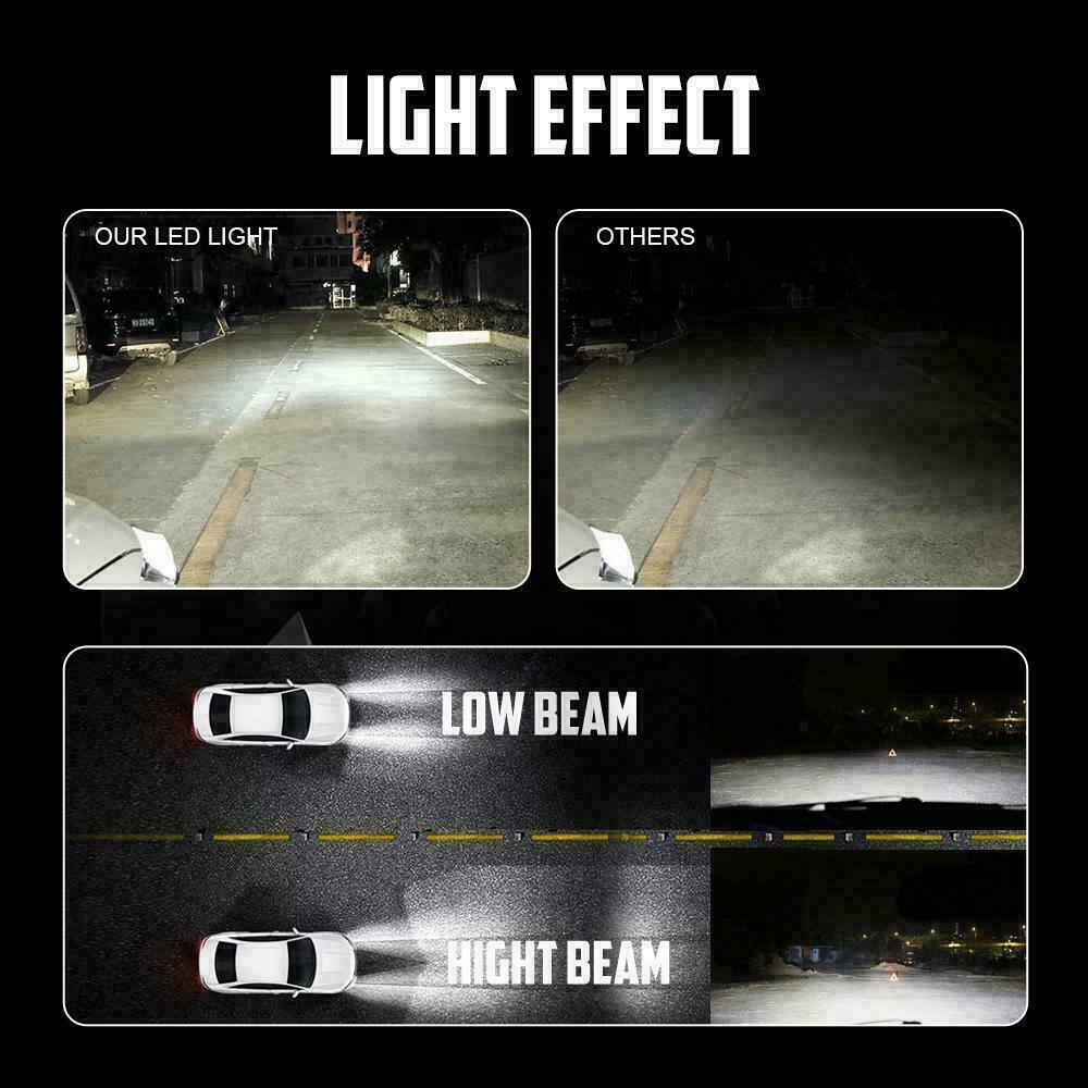 4pcs H1 6000K Super White SMD LED Headlight Bulbs Kit Driving Light Lamp US