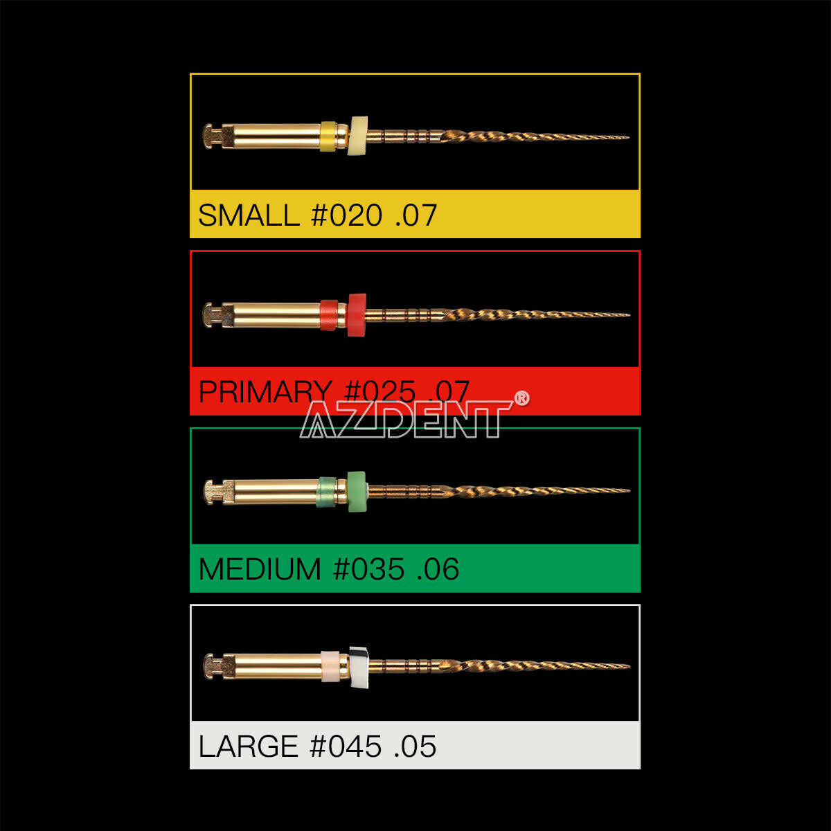5 Kits Dental Reciprocating Endodontic Root Canal Niti Primary File 25mm 4Pcs