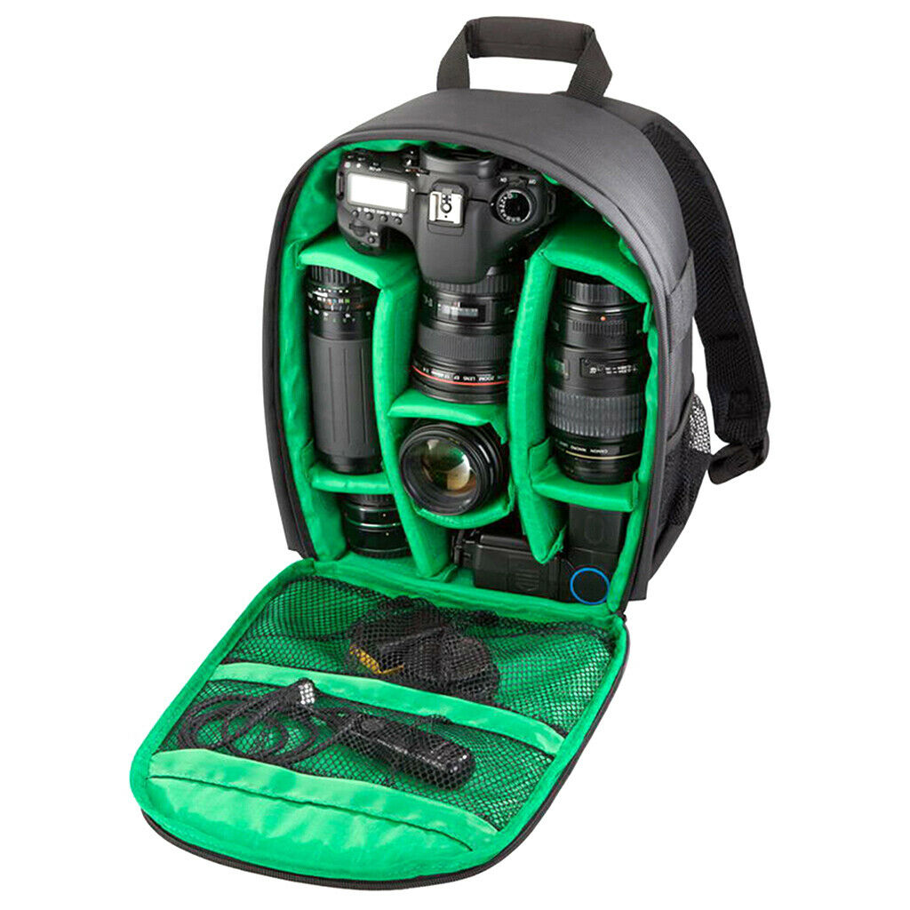 Multi-functional Camera Backpack Photography Anti-shock Travel Bag Green