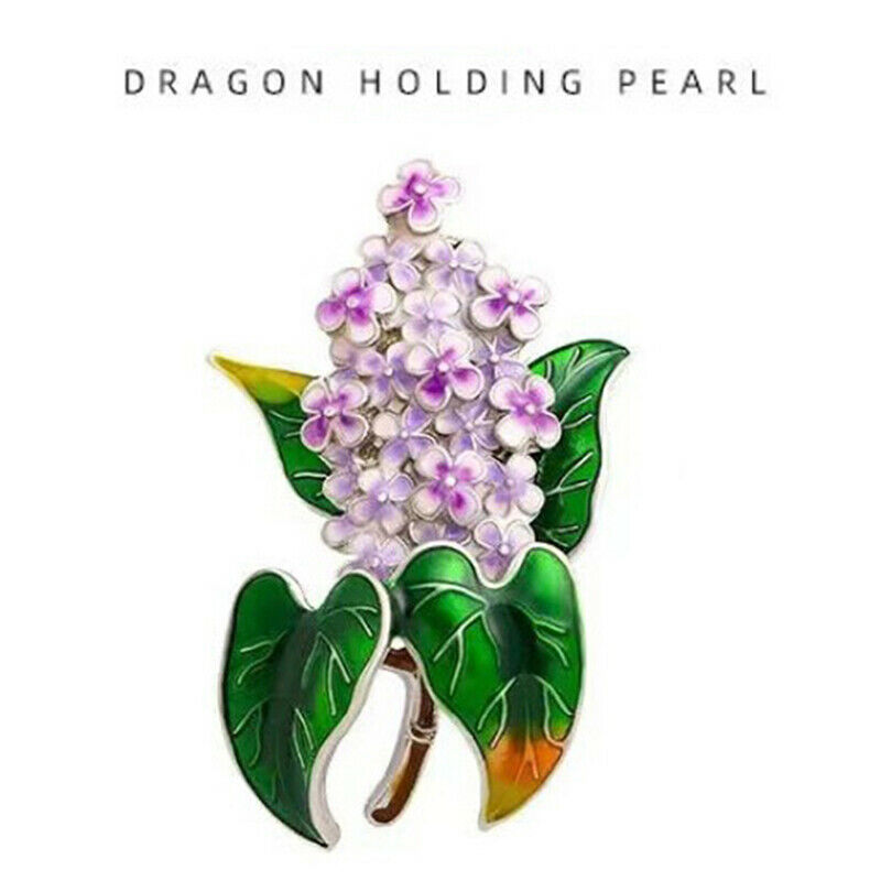 Enamel Lilac Flower Brooches Beauty Spring 4-color Clove Flower Brooch Pins G KX