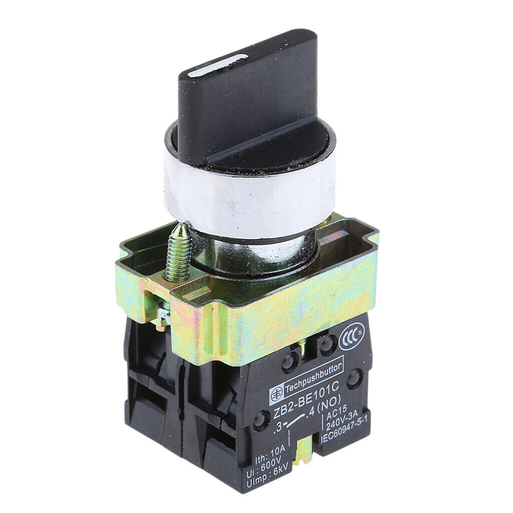 22mm 2NO 3 position rotary switch Self-locking switch
