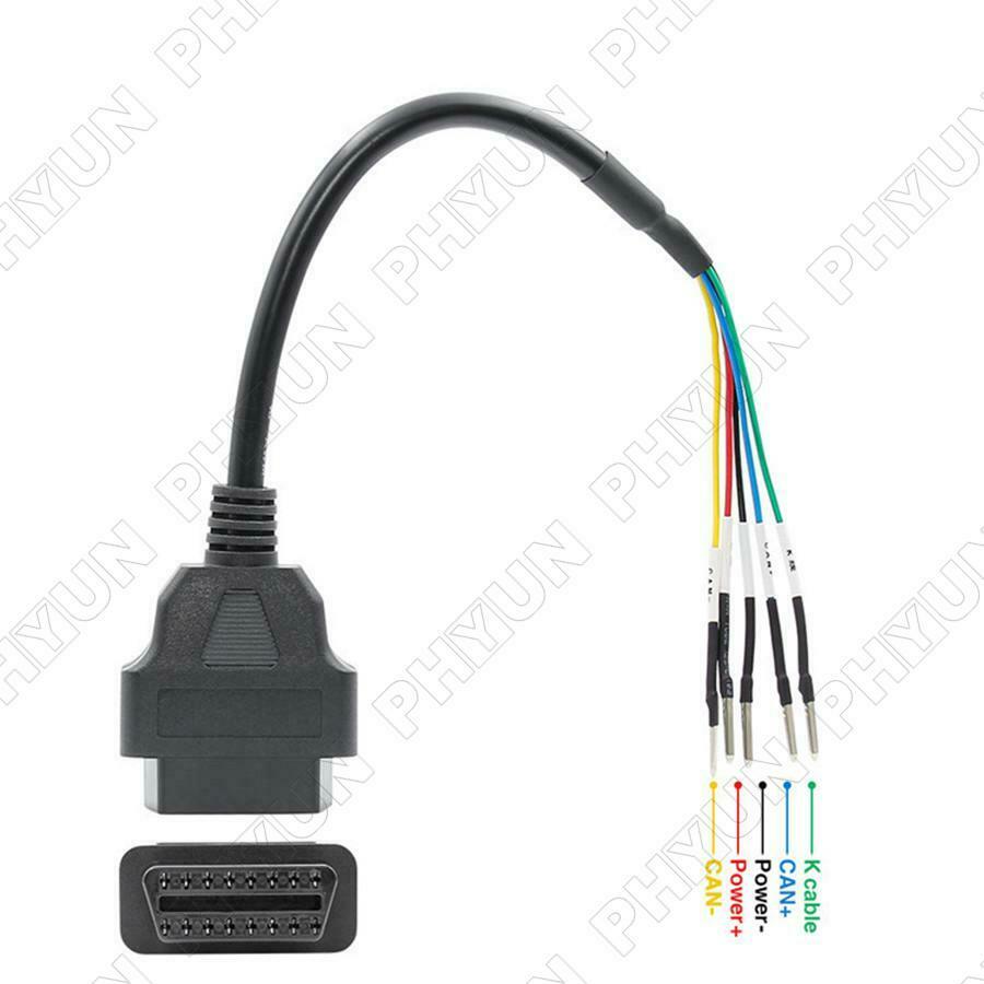1x Universal OBD2 Connector For Motorcycle Motorbike K+CAN OBD2 Scanner Cable