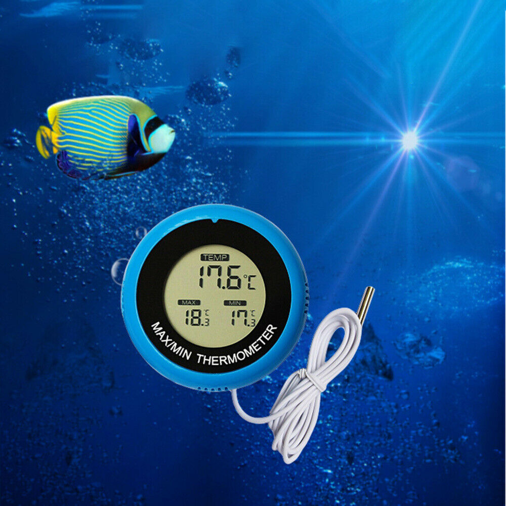 Aquarium Fish Tank Thermometer Reptile Habitats High Precision Temperature Meter