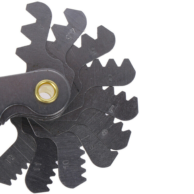 40XThread Measuring Gage 60 Degree Whitworth Metric Screw Thread Pitch Gauge SJ