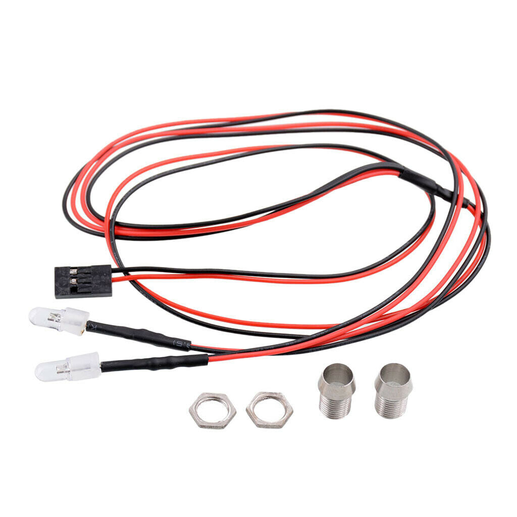 Lovoski 5mm RC LED Lamp White Light for 1/5 1/8 1/10 1/12 1/16 Car Parts