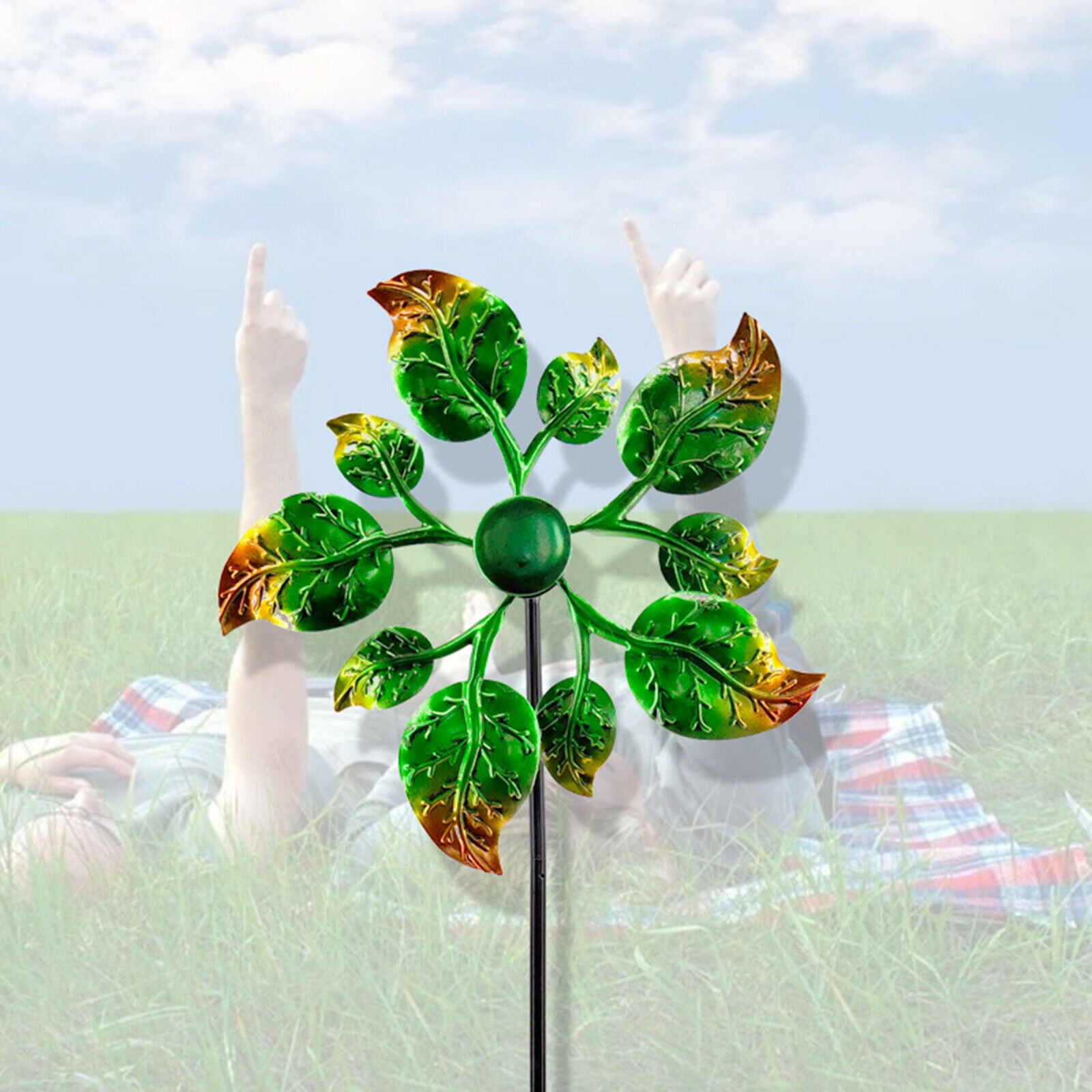 Outdoor Windmill Stake Garden Lawn Patio Backyard Pathway Decor Art Craft