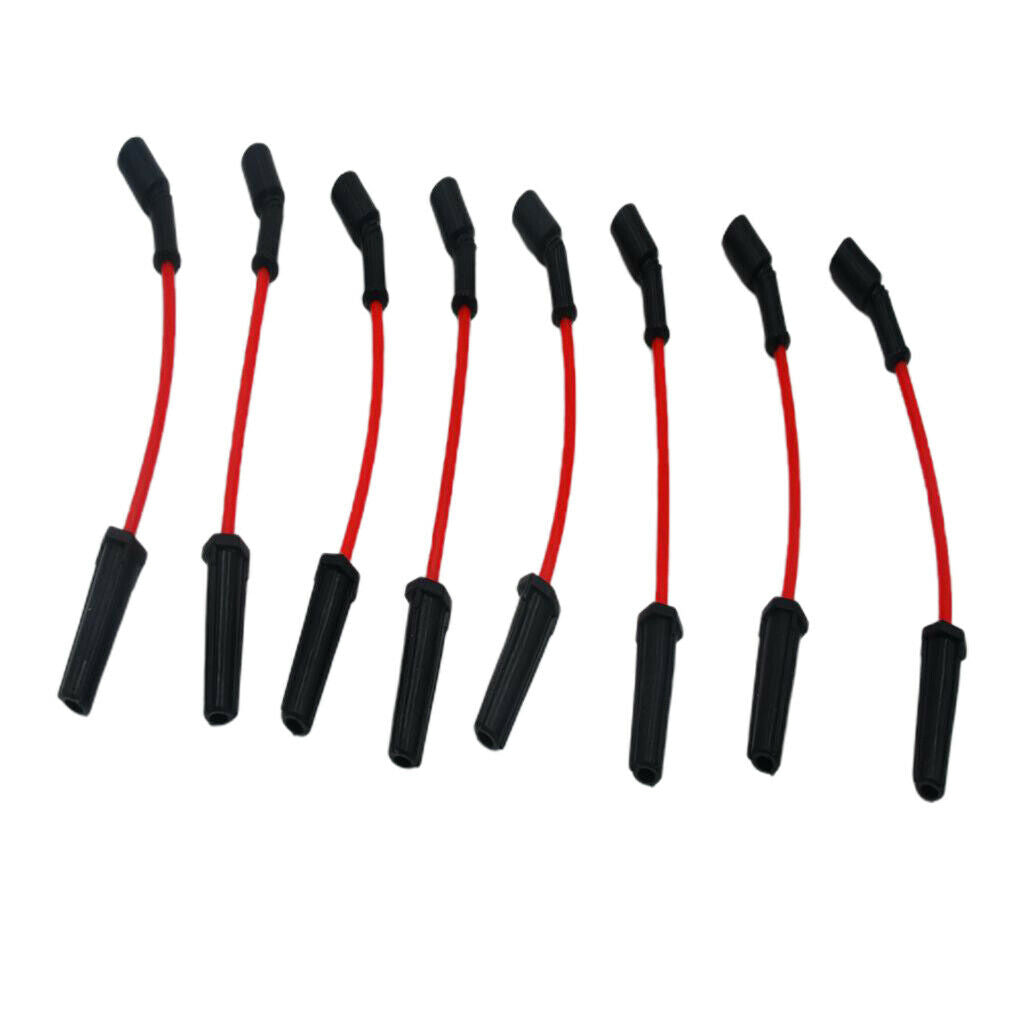 8 Pieces Racing Ignition Spark Plug Wire Set for Chevrolet LS2 LS6 Car