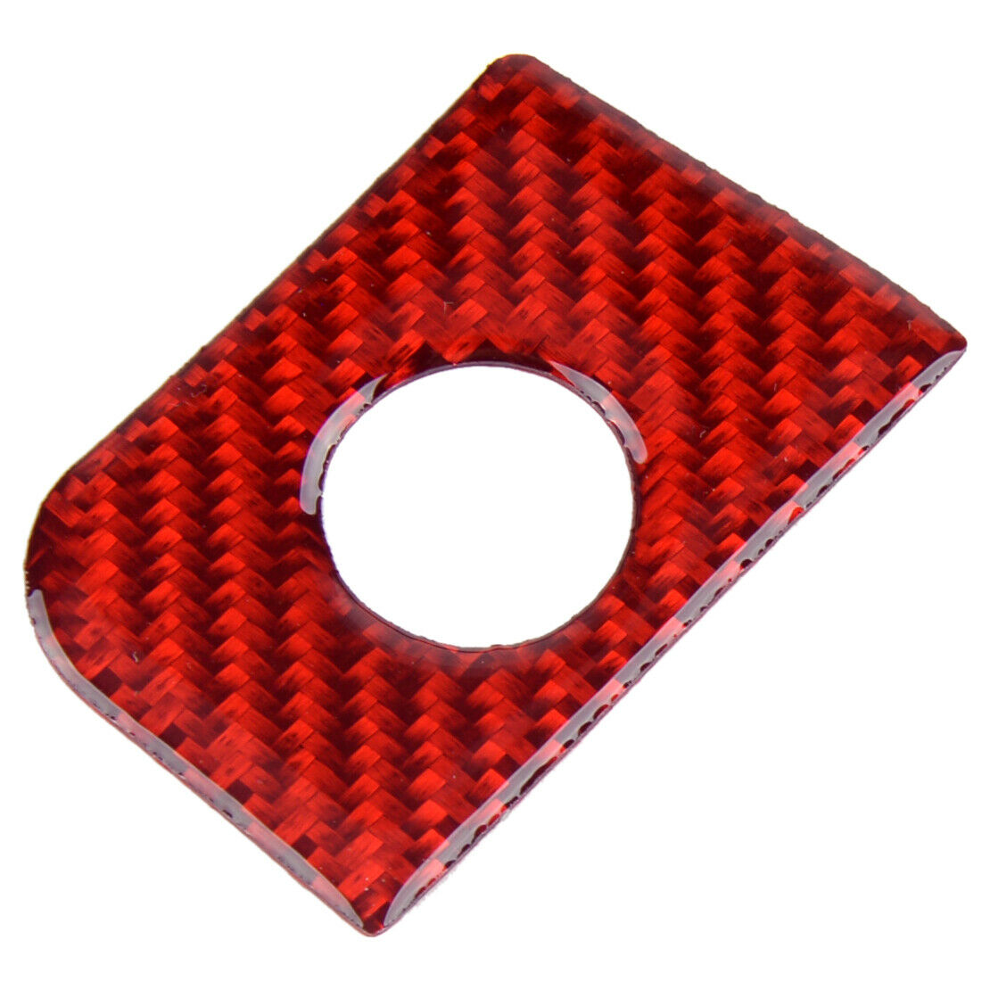 Carbon Fiber Style Armrest Box Co-pilot Cover Trim Fit for Ford Mustang 15-19 An