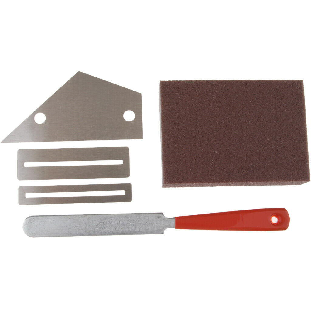 Guitar Tool Set Kit Fret Rocker+Fret File+Grinding Sponge+Fretboard Guard