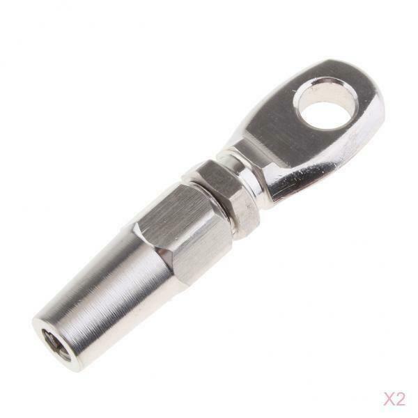 1 Pair 6mm Wire Cable Rope Eye Rigging Terminal Swageless DIY Fittings