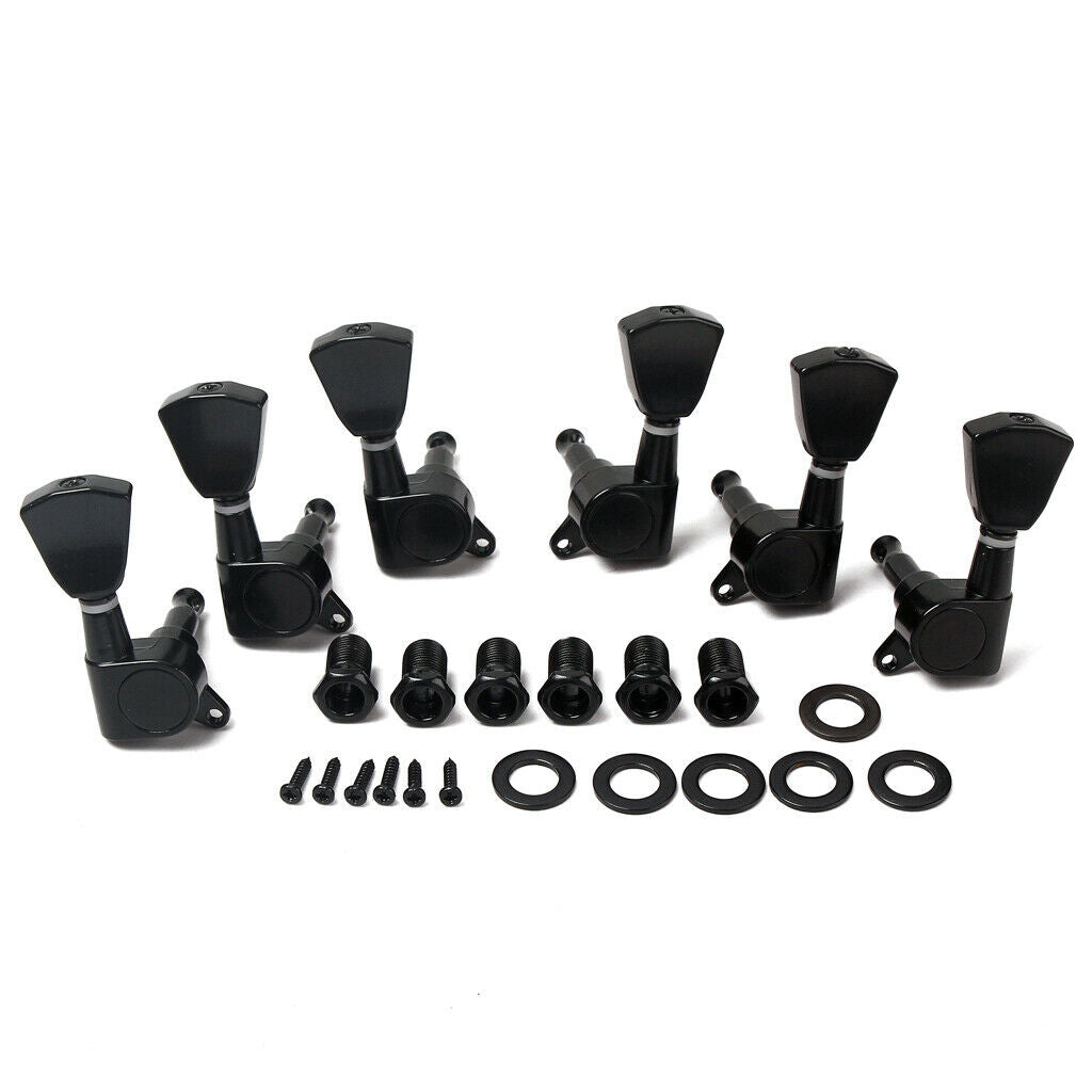 6 Guitar Black Tuning Pegs Tuners Machine Heads For