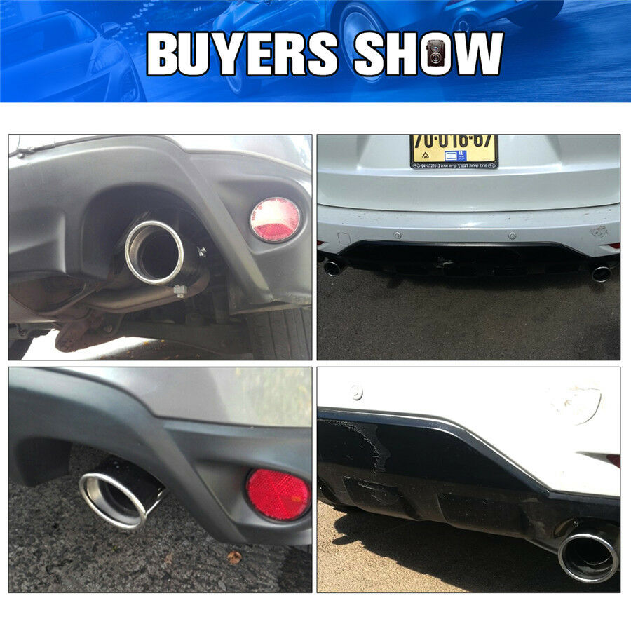 Thicken Steel Stainaless Straight Section Universal Car Exhaust Muffler Tip