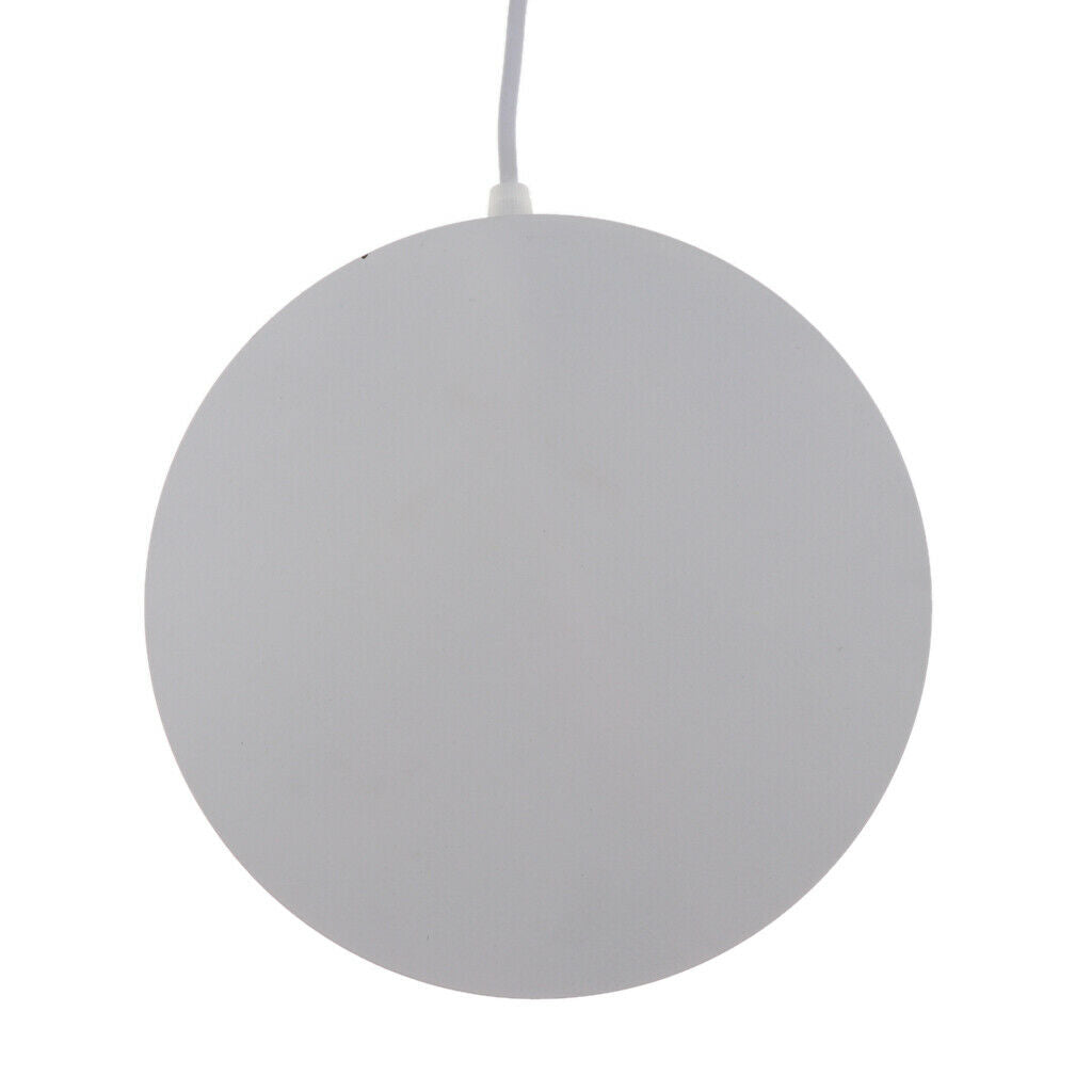 Iron Round Modern Shade Chandelier Ceiling Hanging Lamp LivingRoom E14 White