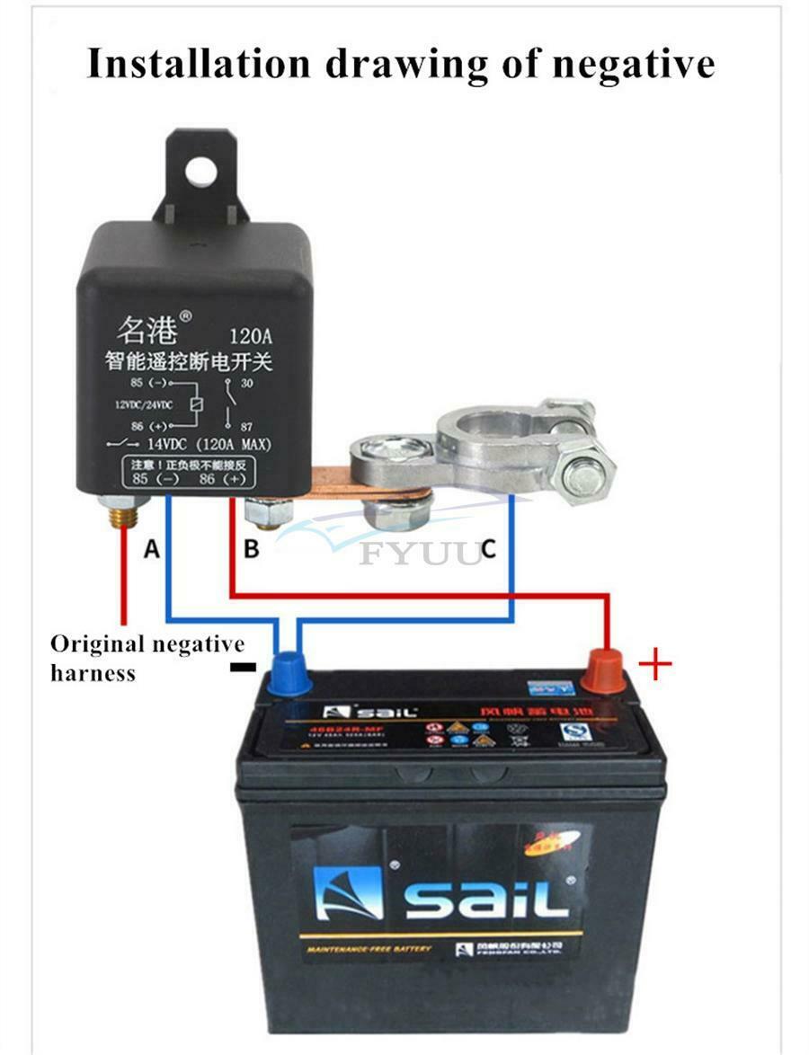 12V 1.8W RemoteControl Car Trailer SUV Battery Disconnect Switch System Isolator