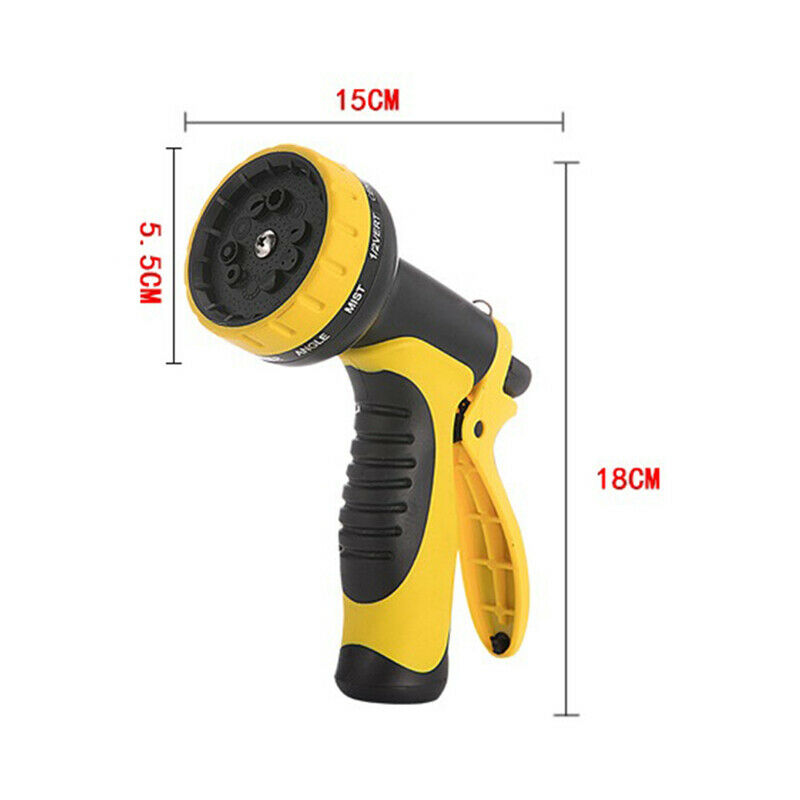 Garden Watering Spray Gun Head 10mode Water Sprayer Pressure CarWash Hose No DF
