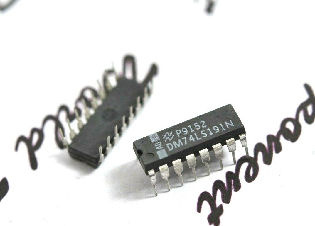 2pcs - NS DM74LS191N  DIP-16 Integrated Circuit (IC) - NOS