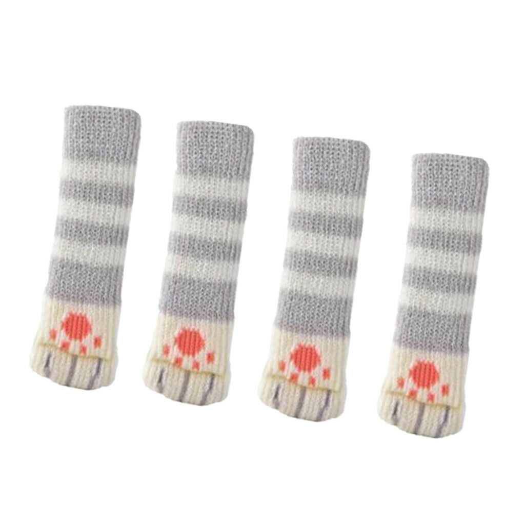 4Pcs Cat Paws Style Chair Leg Socks Floor Protector Covers~Style_3