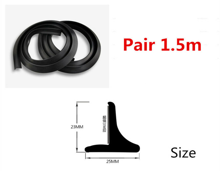 2Pcs Universal Car Fender Flare Wheel Eyebrow Protector Rubber Soft Trim Strips