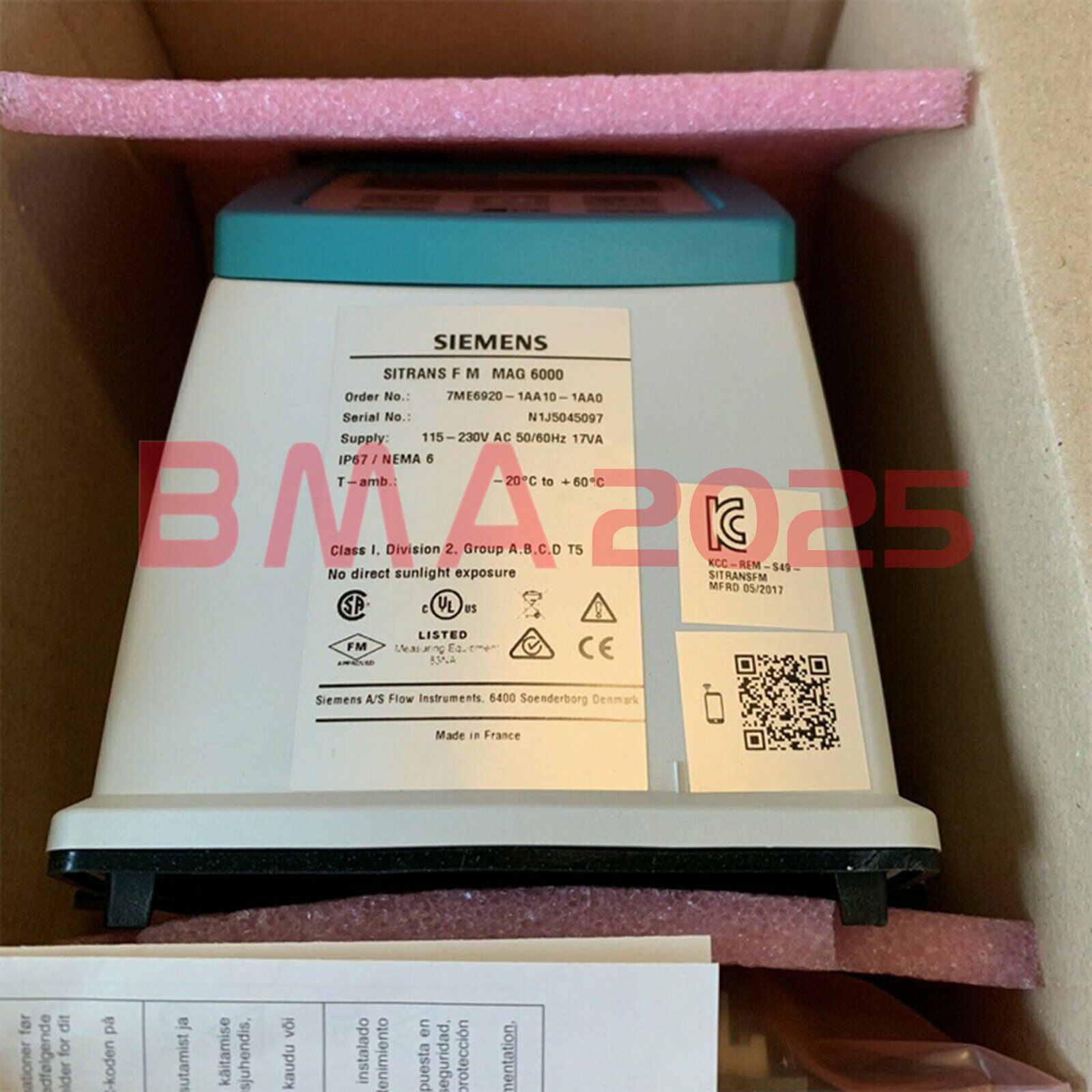 New 7ME6920-1AA10-1AA0 Flowmeter transmitter 1year warranty DHL free Ship SM9T