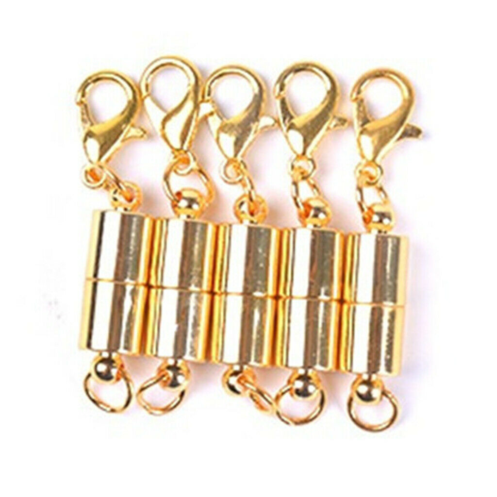 2X 10 Sets Magnetic Clasps with Two Sides Lobster Hook Converter for Bracelets